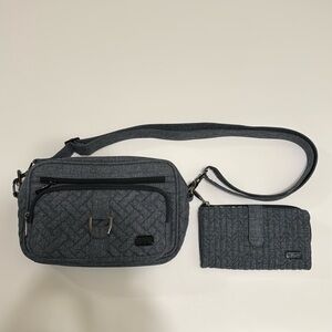 Lug - original Carousel and Tram wallet- Heather Gray
